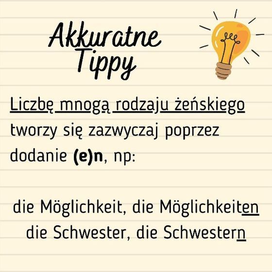 Akkuratne Tippy: liczba mnoga