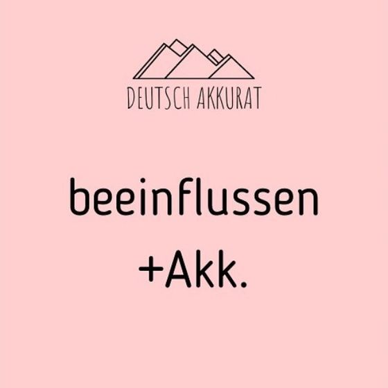 beeinflussen (+Akk.)
