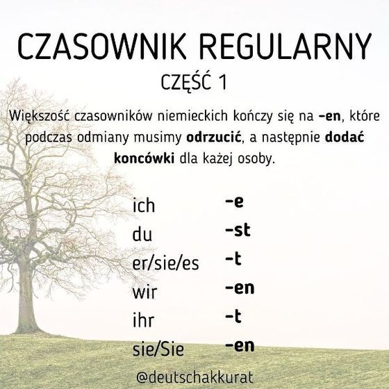 Czasownik regularny, cz. 1