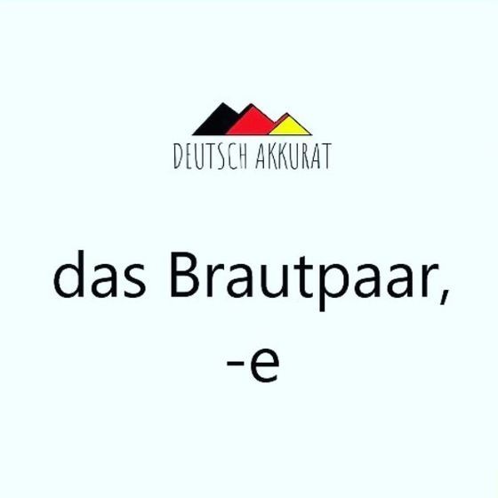 das Brautpaar, -e