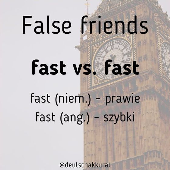 False friends: fast vs. fast