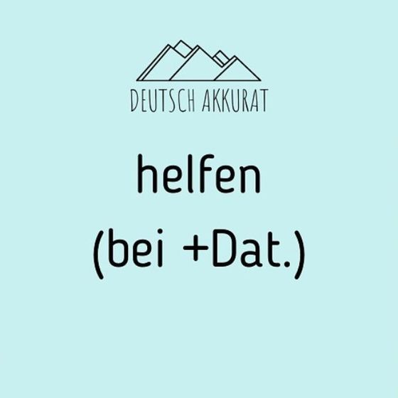 helfen (bei +Dat.)