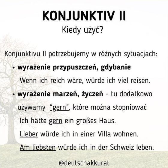 Konjunktiv II: kiedy użyć?