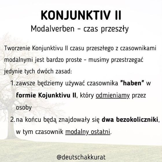 Konjunktiv II: modalne w przeszłym