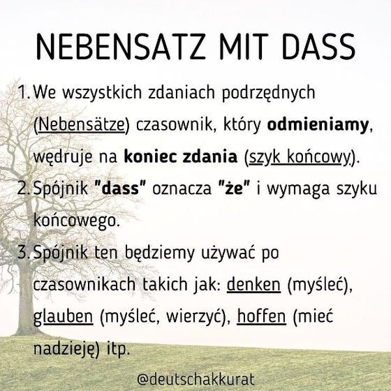 Nebensatz mit dass