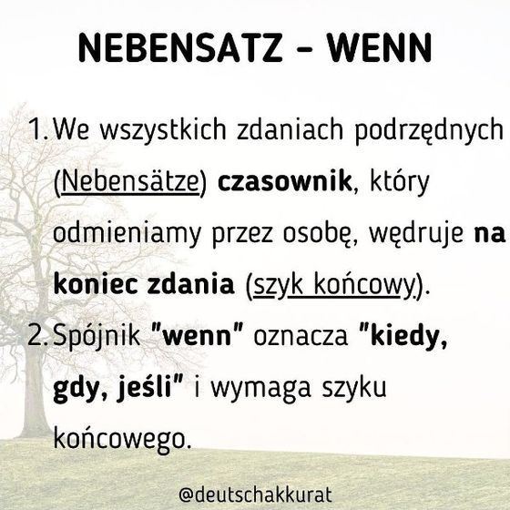 Nebensatz: wenn