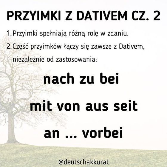 Przyimki z Dativem, cz. 2