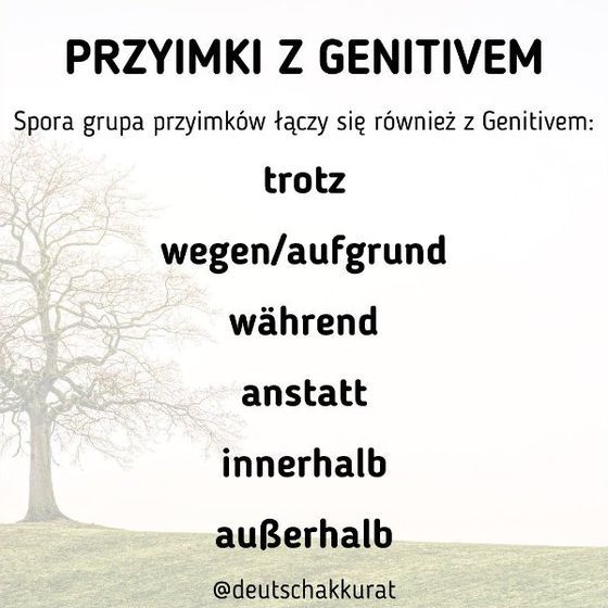 Przyimki z Genitivem