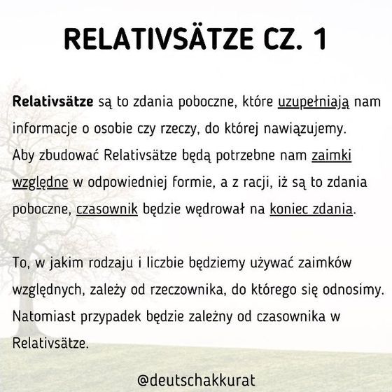 Relativsätze, cz. 1