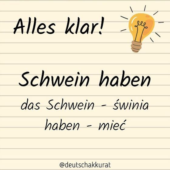 Schwein haben