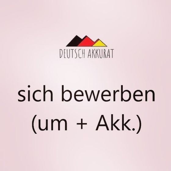 sich bewerben (um +Akk.)