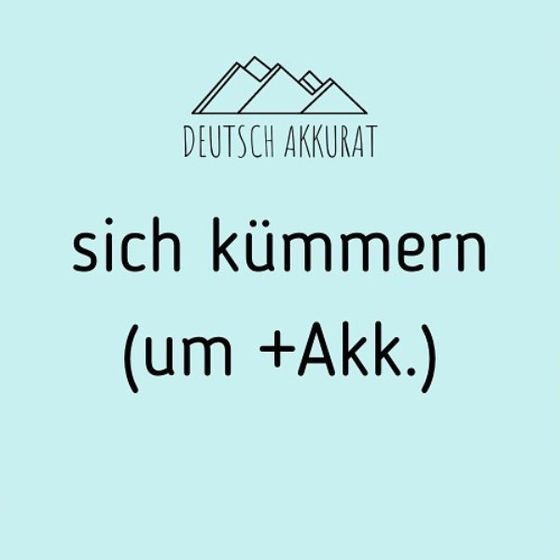 sich kümmern (um +Akk.)