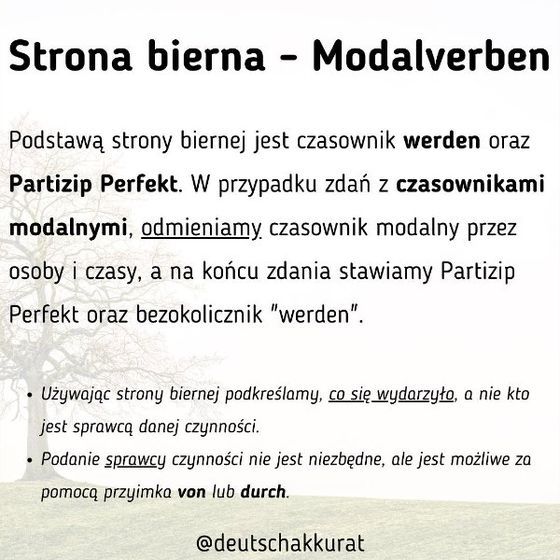 Strona bierna z czasownikami modalnymi