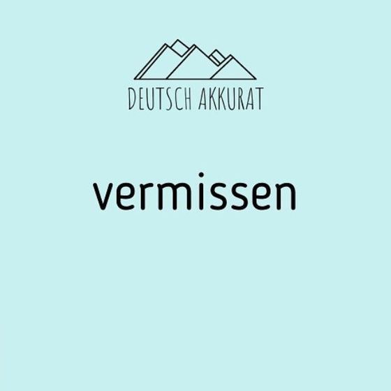 vermissen