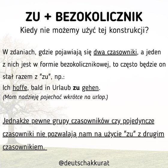 zu + bezokolicznik: kiedy nie?